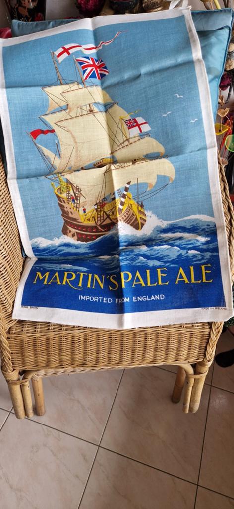 Torchon de cuisine vintage Martin's Pale Ale, Verzamelen, Merken en Reclamevoorwerpen, Ophalen of Verzenden