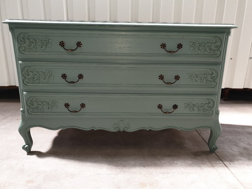 Louis XV Stijl ladekast. Gratis levering., Huis en Inrichting, 3 of 4 laden, Ophalen, Gebruikt, Eikenhout