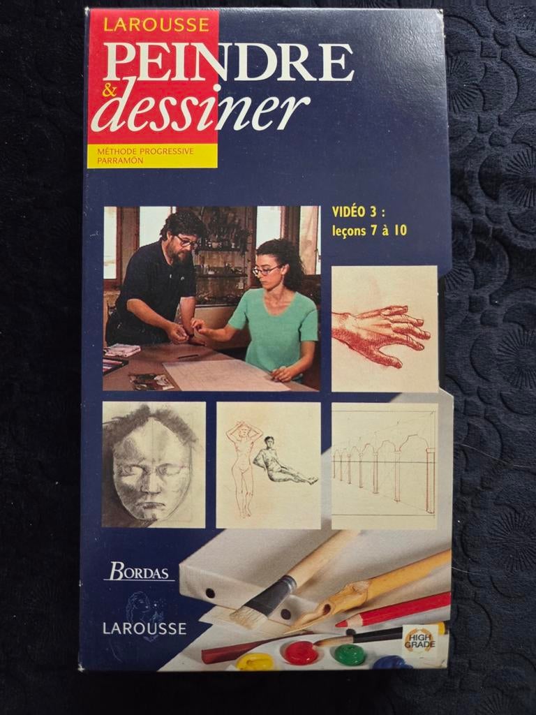 K7  VHS  peindre dessiner  vidéo 3 leçon  7 à  10, Ophalen of Verzenden, Gebruikt, Documentaire