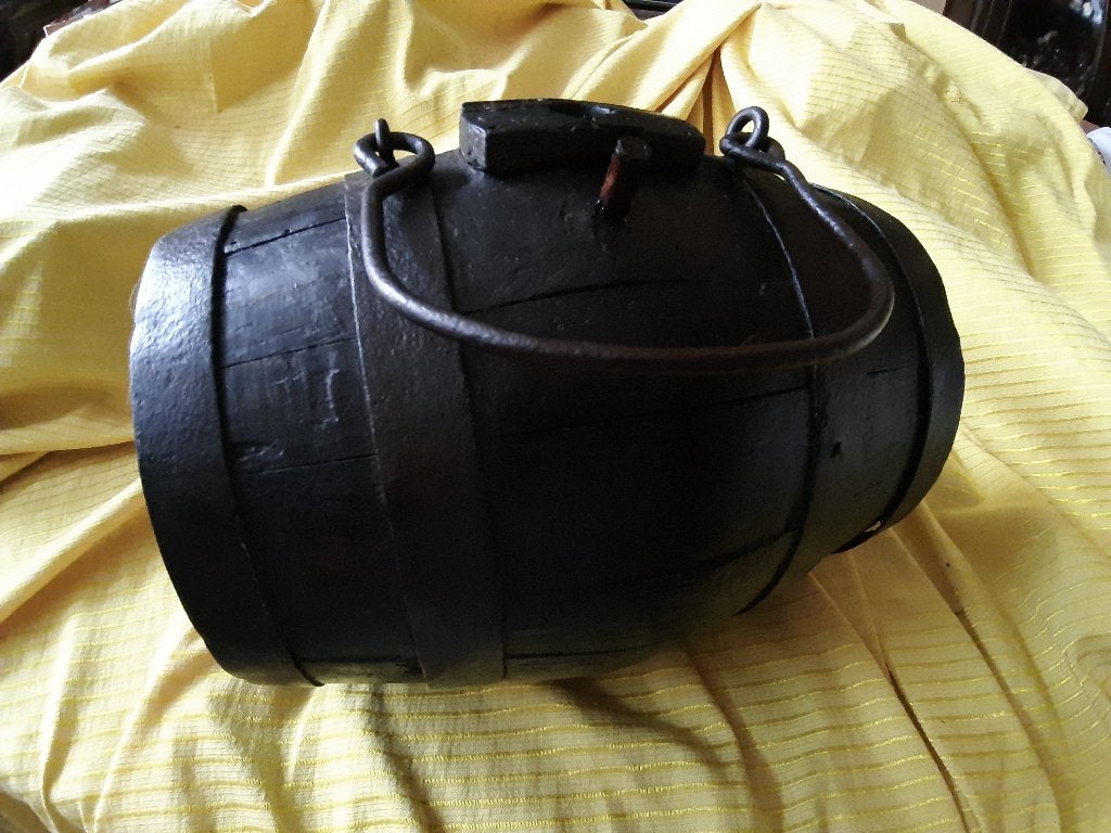 Tonnelet à poudre noire Marine 19ème, Verzamelen, Militaria | Algemeen, Marine, Overige typen, Ophalen of Verzenden