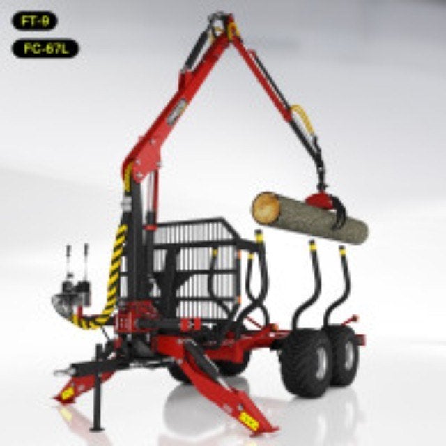 Remorque forestière Forester FT-9 avec grue FC-67L, Enlèvement ou Envoi, Neuf