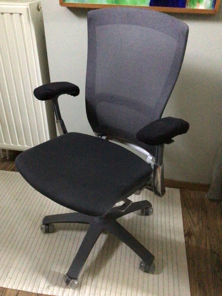 Chaise de bureau ergonomique Knoll, Gris, Chaise de bureau de gaming, Enlèvement, Utilisé