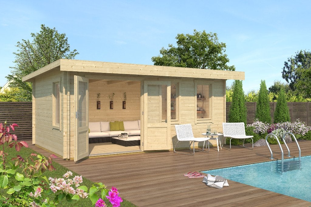 NOUVELLE cabane moderne en rondins Baruda 53, Envoi, Neuf