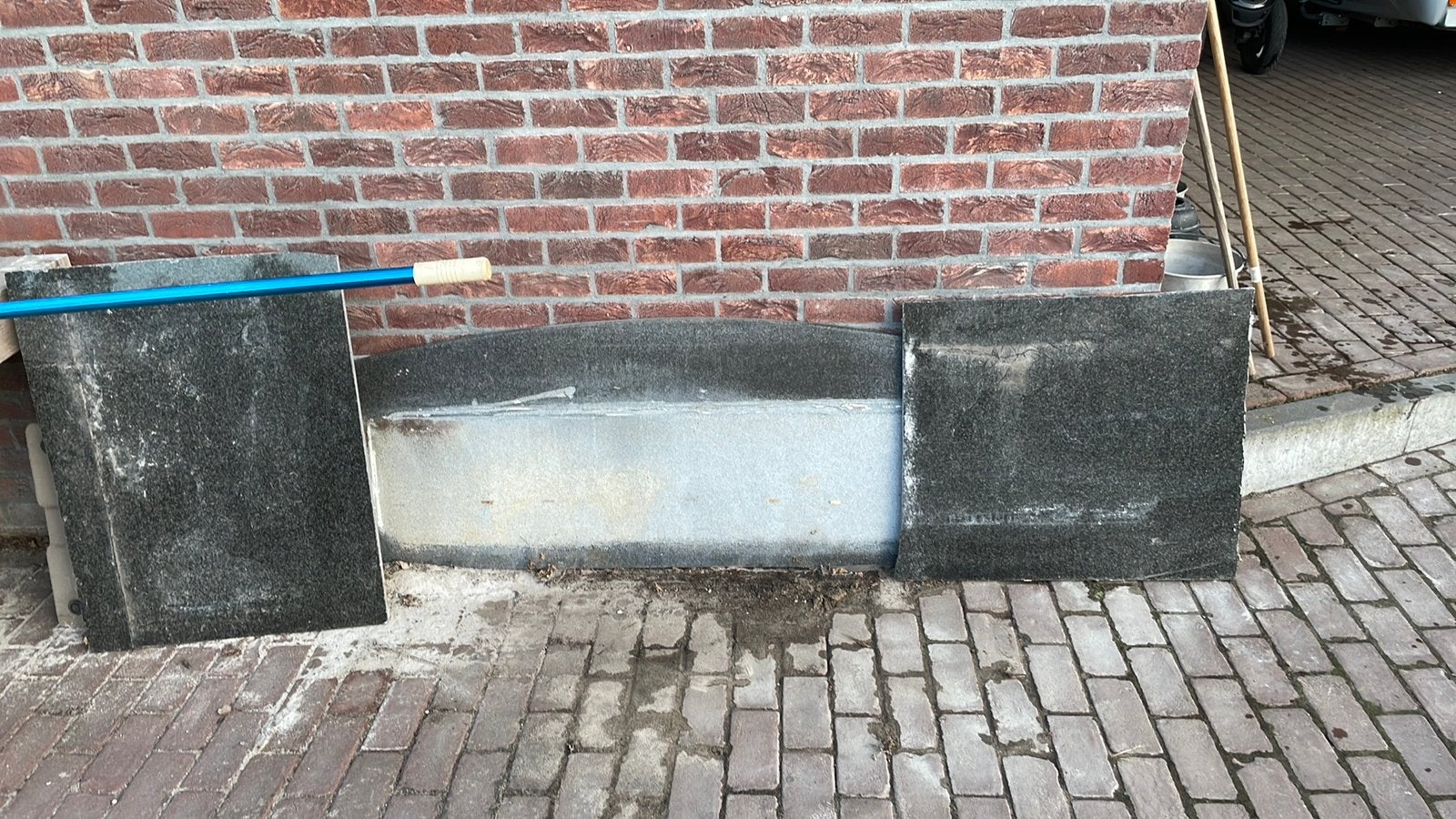 Granieten platen., Doe-het-zelf en Bouw, Ophalen, Zo goed als nieuw