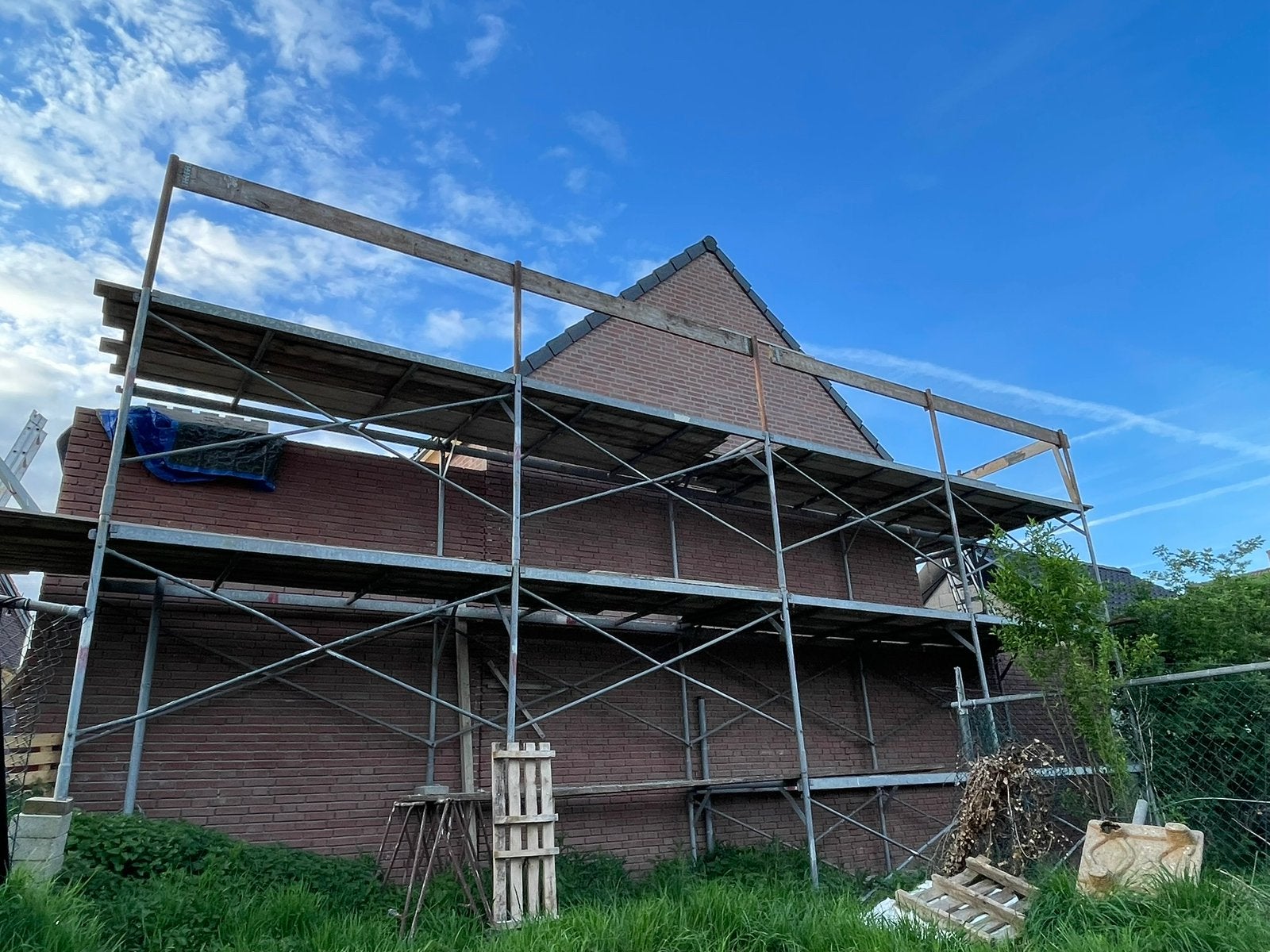 Gevelsteiger Steiger H-juk compleet > 115m2 160cm breed, Doe-het-zelf en Bouw, Ophalen, Zo goed als nieuw, Gevelsteiger