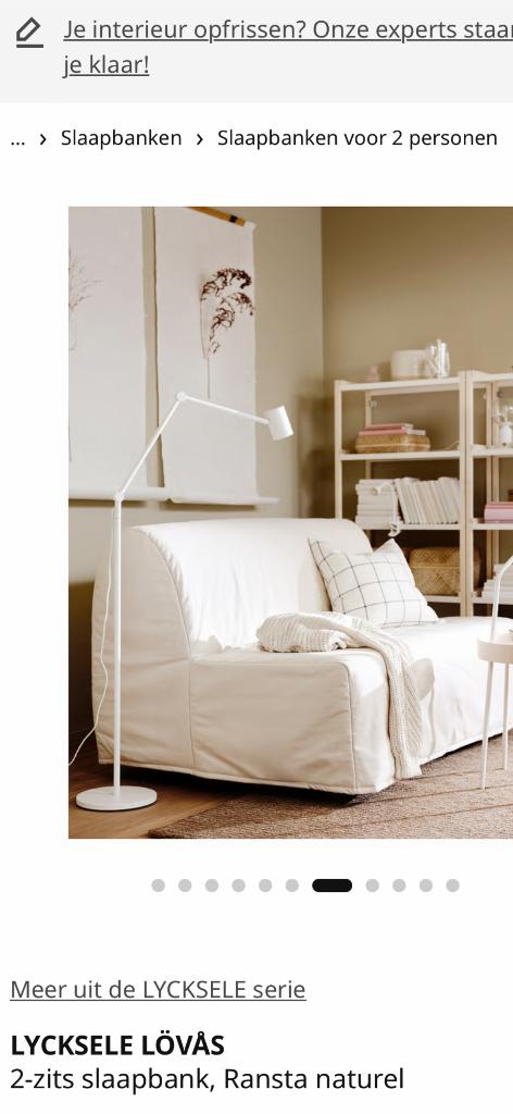 Slaapbank 2pers, Enlèvement, Utilisé, Queen size, Beige