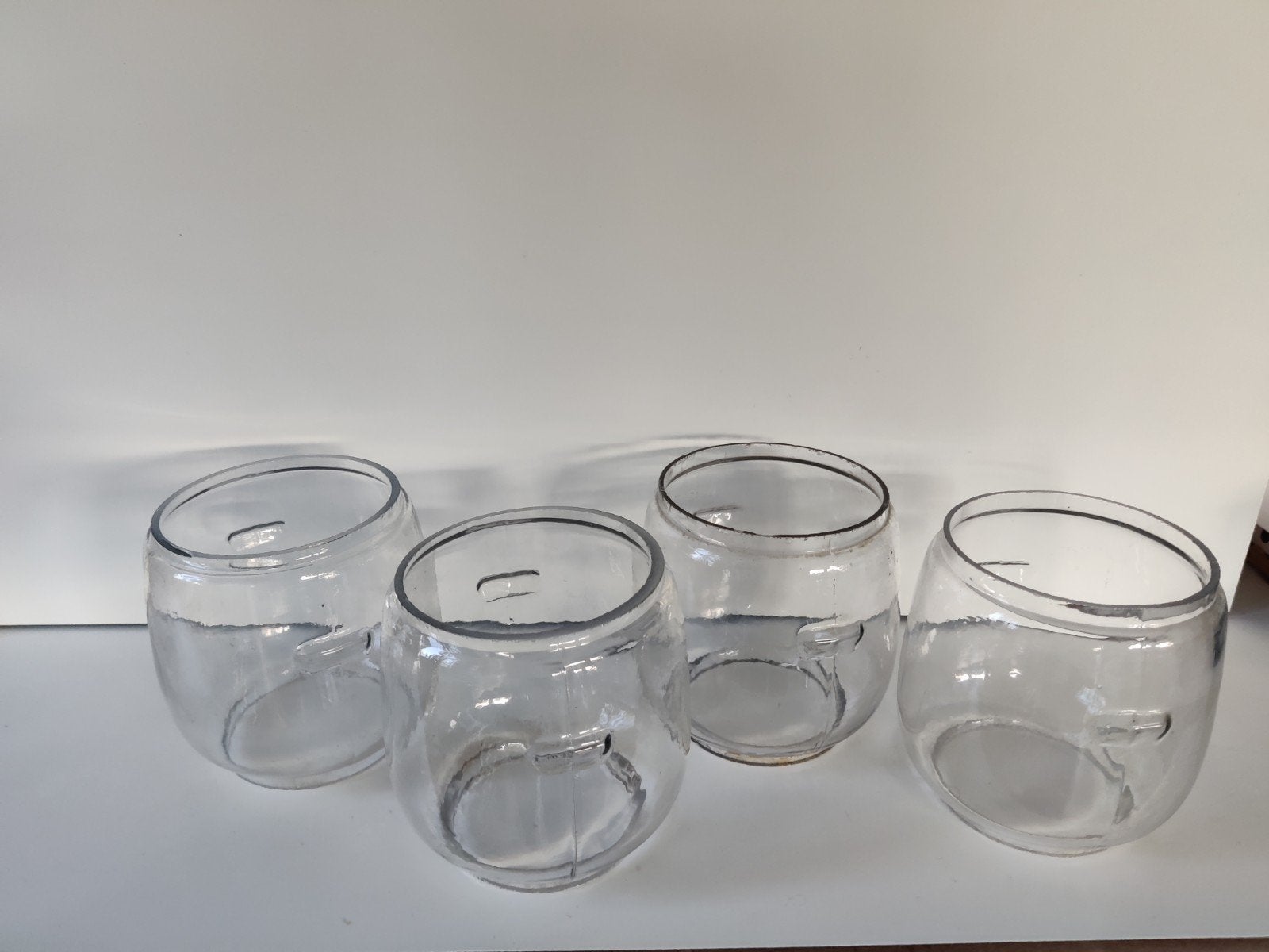 Vintage glazen lampenglas / stormlamp glas / vervangglas, Ophalen