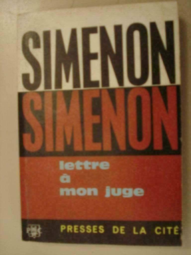 20. Georges Simenon Lettre à mon juge 1964 Presses de la Cit, Livres, Adaptation télévisée, Utilisé, Georges Simenon, Envoi