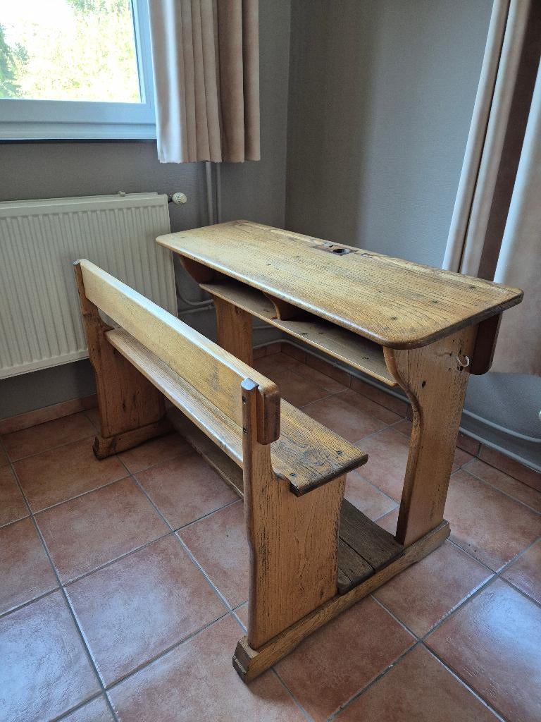 Authentieke Schoolbank, Huis en Inrichting, Ophalen, Zo goed als nieuw