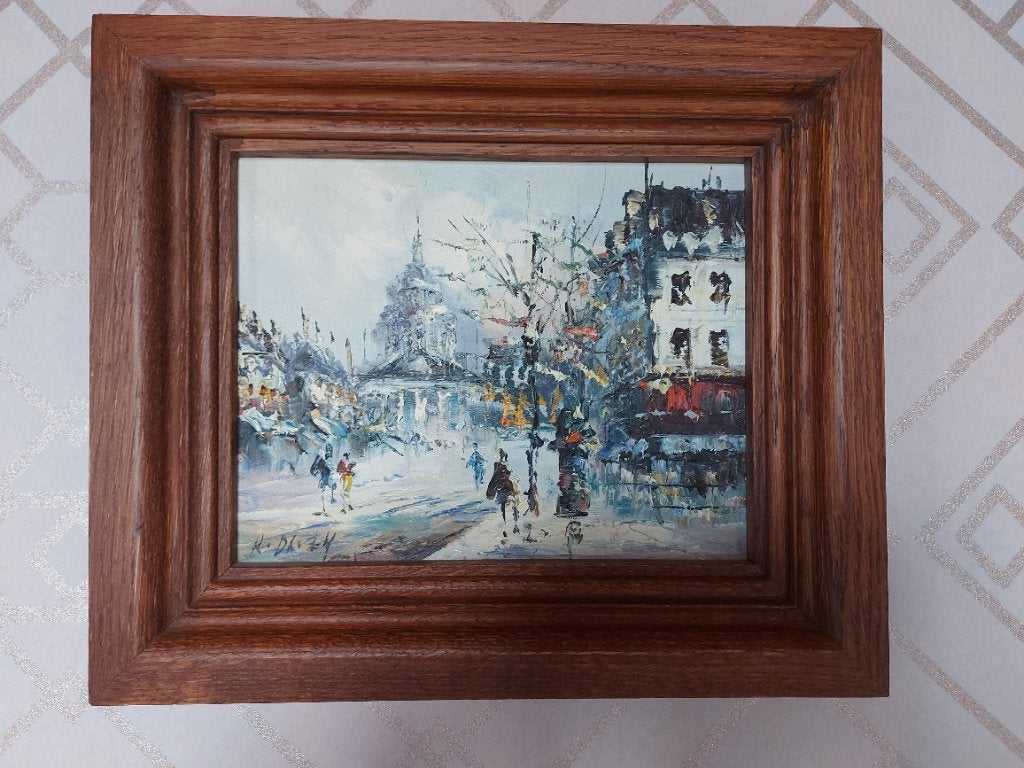 Olieverf Parijs Sacré Coeur, Antiek en Kunst, Kunst | Schilderijen | Modern, Ophalen