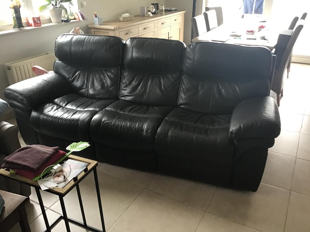 SALON TE KOOP, Huis en Inrichting, Zetels | Zetels, Ophalen, Gebruikt, Leer