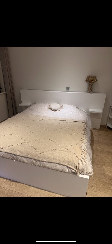 Bed, Ophalen, Gebruikt, Wit, Tweepersoons