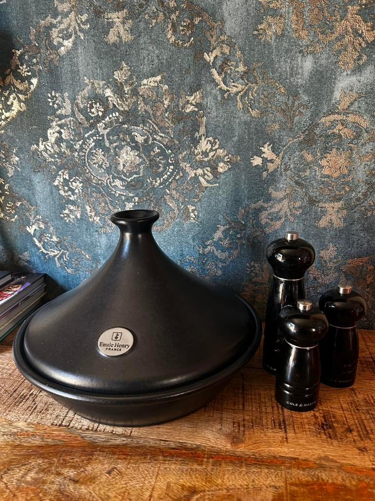 EMILE HENRY TAJINE  plus COLE & MASON, SALT & PEPPER, Ophalen of Verzenden, Zo goed als nieuw