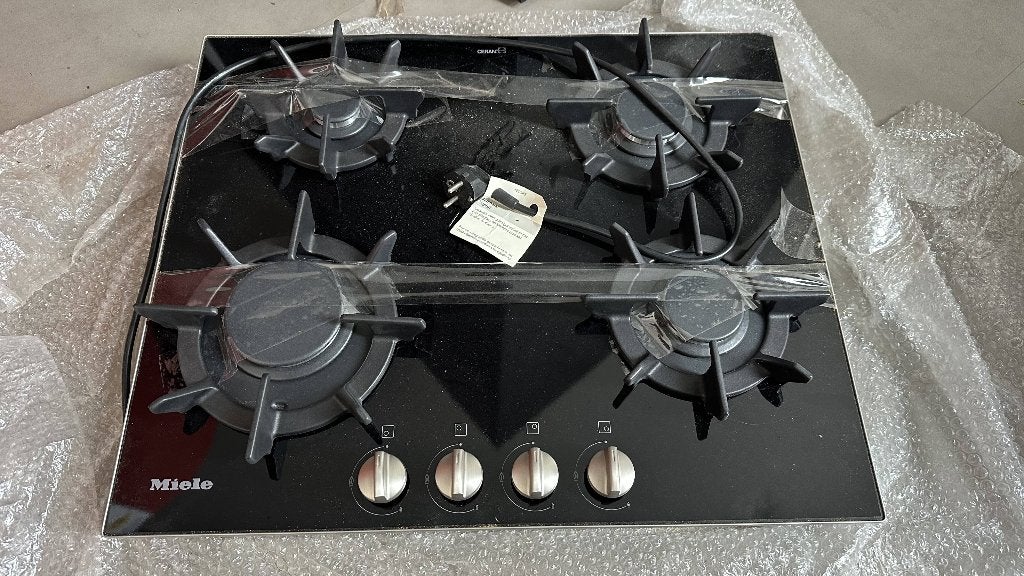 Miele KM361G Keramische Gaskookplaat NIEUW, Elektronische apparatuur, Kookplaten, Ophalen, Nieuw, 4 kookzones, Inbouw