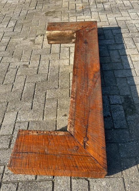 houten balk, Jardin & Terrasse, Poteaux, Poutres & Planches, Utilisé, Poutres, Moins de 180 cm, Bois dur, Enlèvement