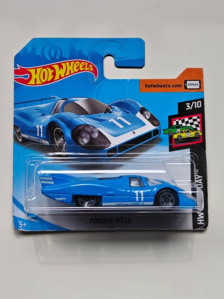 Hot Wheels Porsche 917 LH Blauw HW Race Day 2019, Hobby & Loisirs créatifs, Enlèvement ou Envoi, Utilisé, Voiture