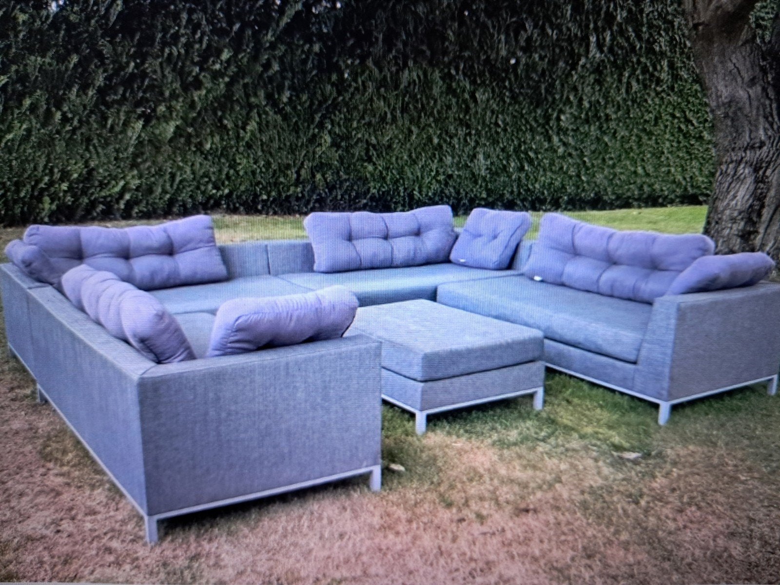 Moderne loungeset, Tuin en Terras, Ophalen, Gebruikt, Aluminium, 8 zitplaatsen