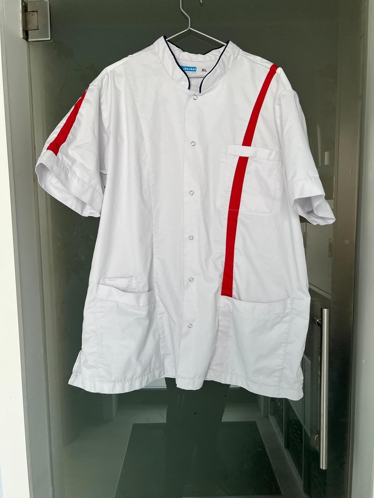 Werkkleding Zorgjas, Kleding | Dames, Blouses en Tunieken, Gedragen, Maat 46/48 (XL) of groter, Wit, Verzenden