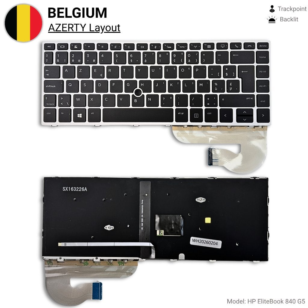 HP EliteBook 840 G5 Toetsenbord AZERTY BE Backlit - Zelit, Enlèvement ou Envoi, Azerty, Neuf, Zelit