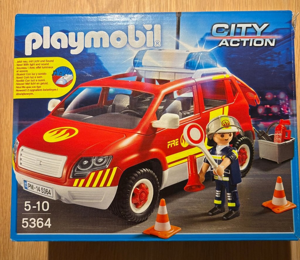 Playmobil 5364 – Brandweercommandant met dienstwagen, Enfants & Bébés, Utilisé, Véhicule, City action, Kit complet