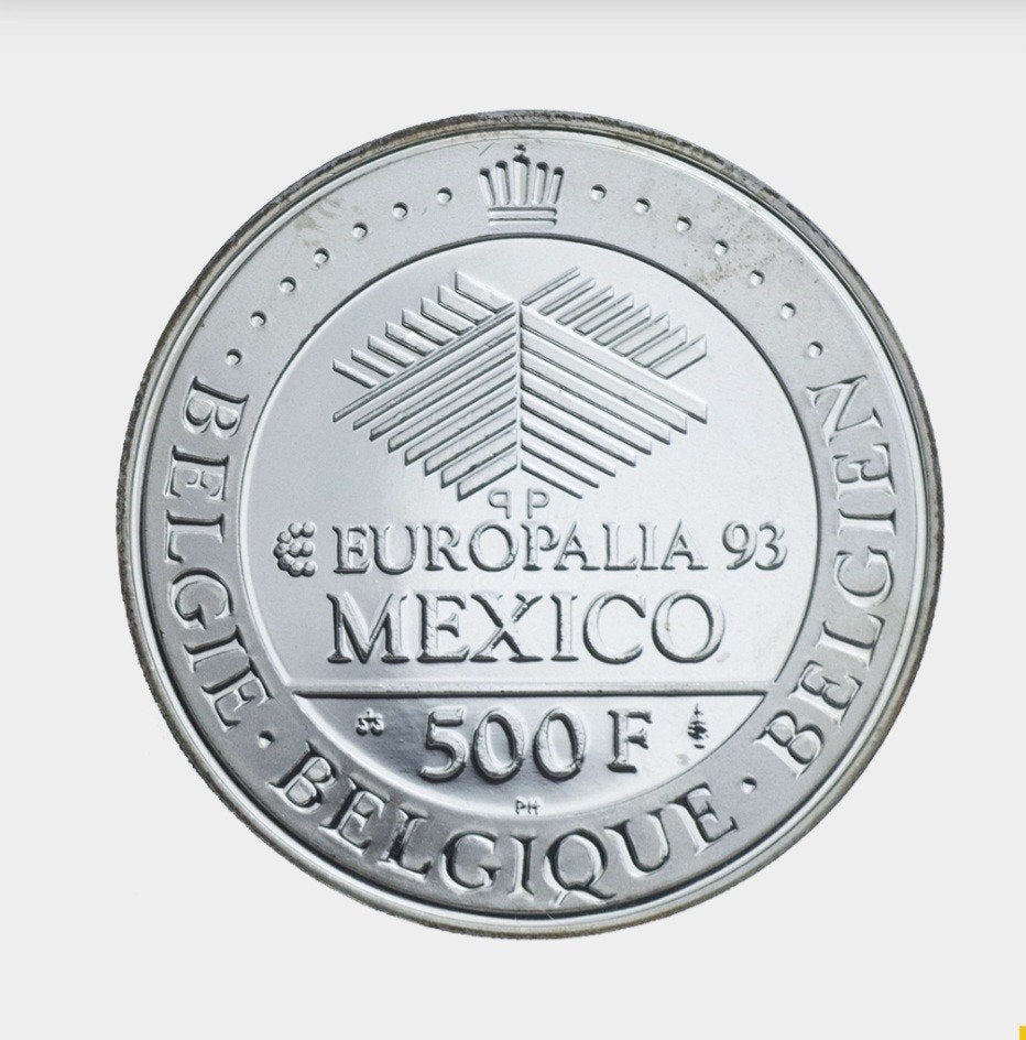 Pièce de 500 bef argent Europalia Mexico, Enlèvement ou Envoi, Argent