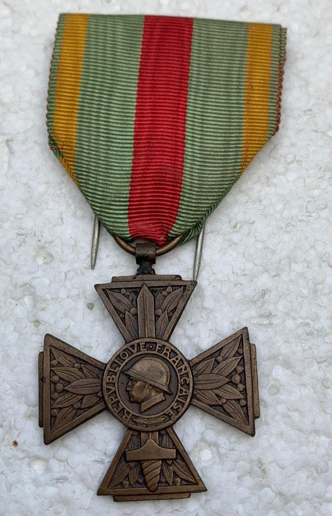 Medaille, France Croix de Combattants Volontaires 14-18, WOI, Collections, Enlèvement ou Envoi, Armée de terre, Ruban, Médaille ou Ailes