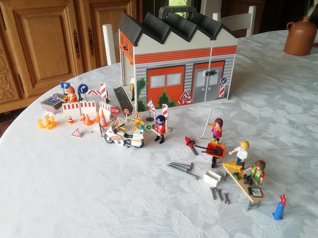 Hangar communal des travaux PLAYMOBIL, Enlèvement ou Envoi, Utilisé, Playmobil en vrac