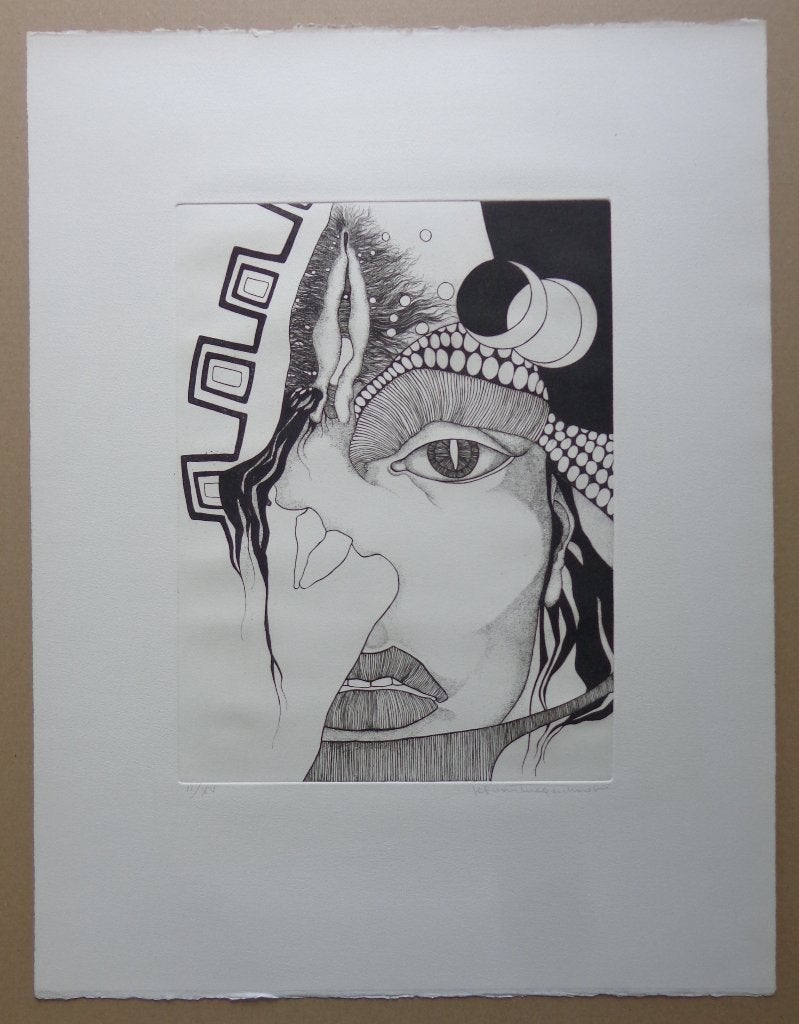 JEF VAN TUERENHOUT / LILITH / ZW-W ETS / 65x50cm / SIG, Gelimiteerde oplage, Ophalen of Verzenden, Overige onderwerpen, Ets