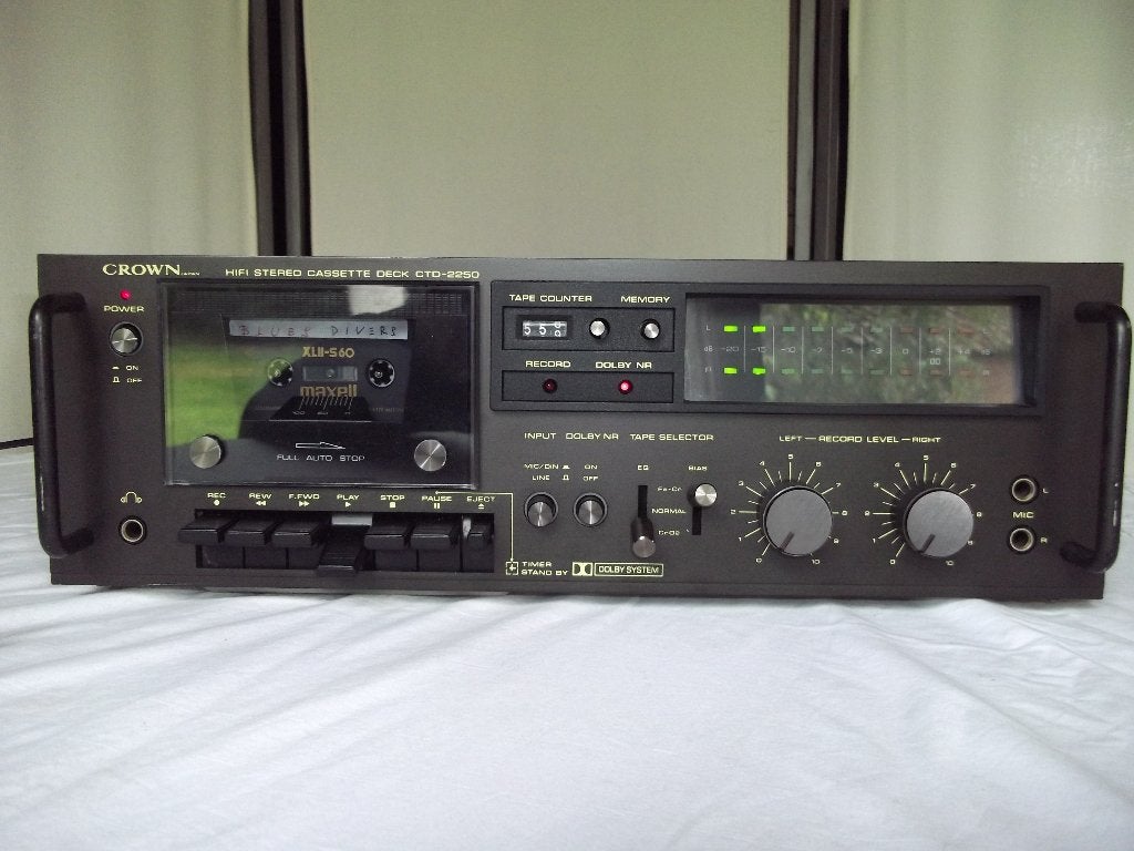 Lecteur cassette Crown CTD 2250, TV, Hi-fi & Vidéo, Decks cassettes, Simple, Autres marques, Tape counter, Enlèvement ou Envoi