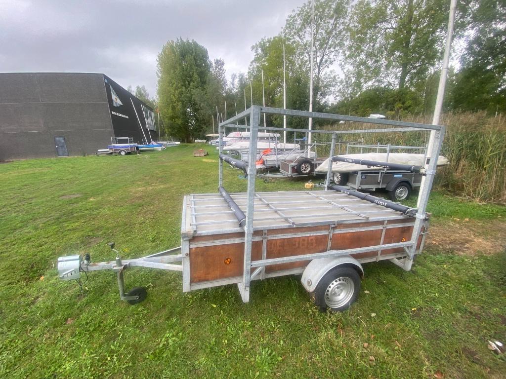 boottrailer ilca - laser - optimist, Watersport en Boten, Boottrailers, Ophalen, Gebruikt