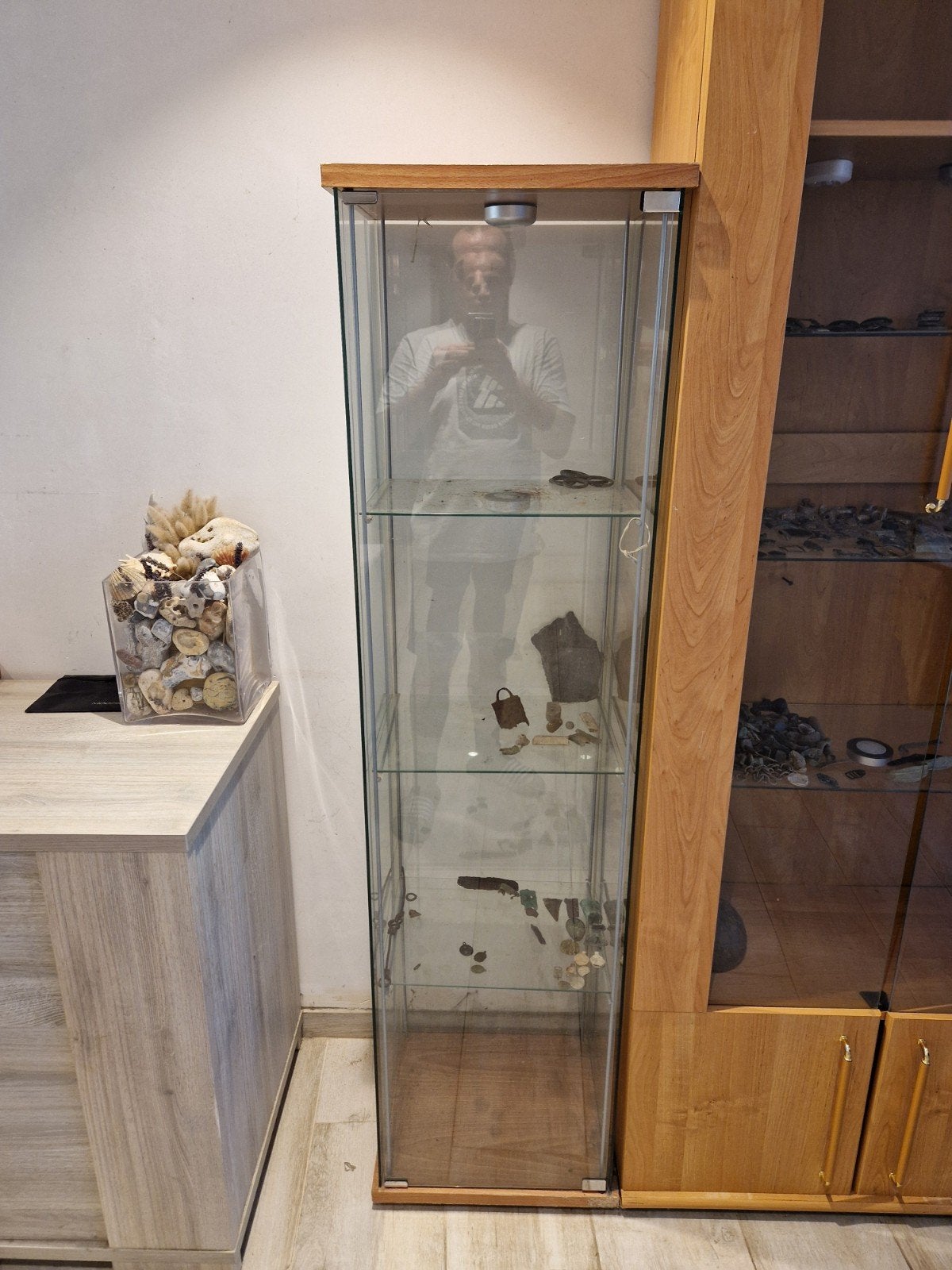 vitrine en verre., Enlèvement, Verre