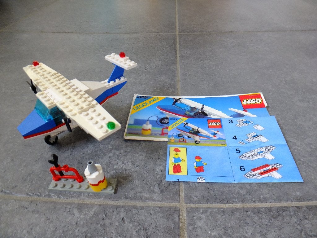 Lego Legoland 6673 - Petit avion privé (Solo Trainer), 1990, Gebruikt, Lego, Ophalen of Verzenden, LEGOLAND