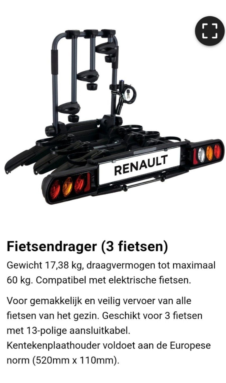 fietsendrager voor 3 fietsen, Auto diversen, Ophalen, 3 fietsen of meer, Nieuw, Trekhaakdrager