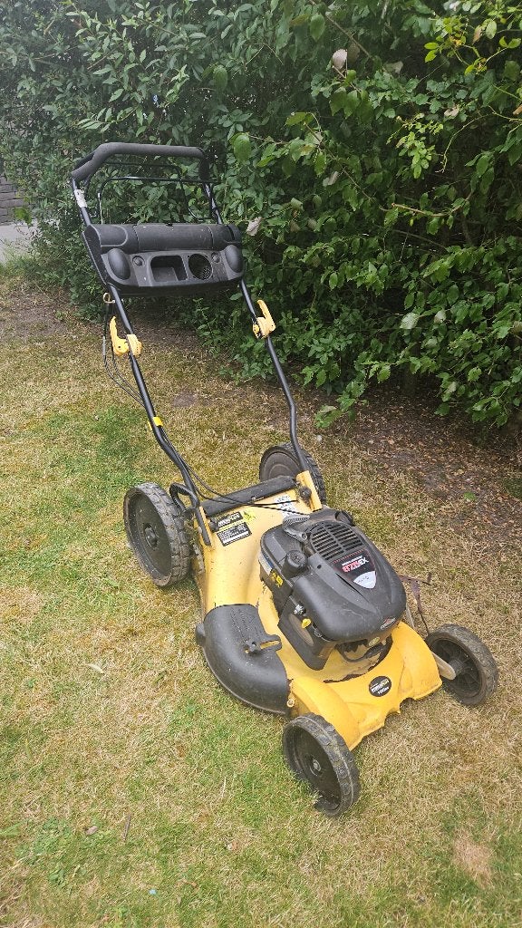 Grasmachine - Kaderment roest - Motor perfect, Enlèvement ou Envoi, Tondeuse rotative, Tondeuses à gazon à essence, Démarrage électrique