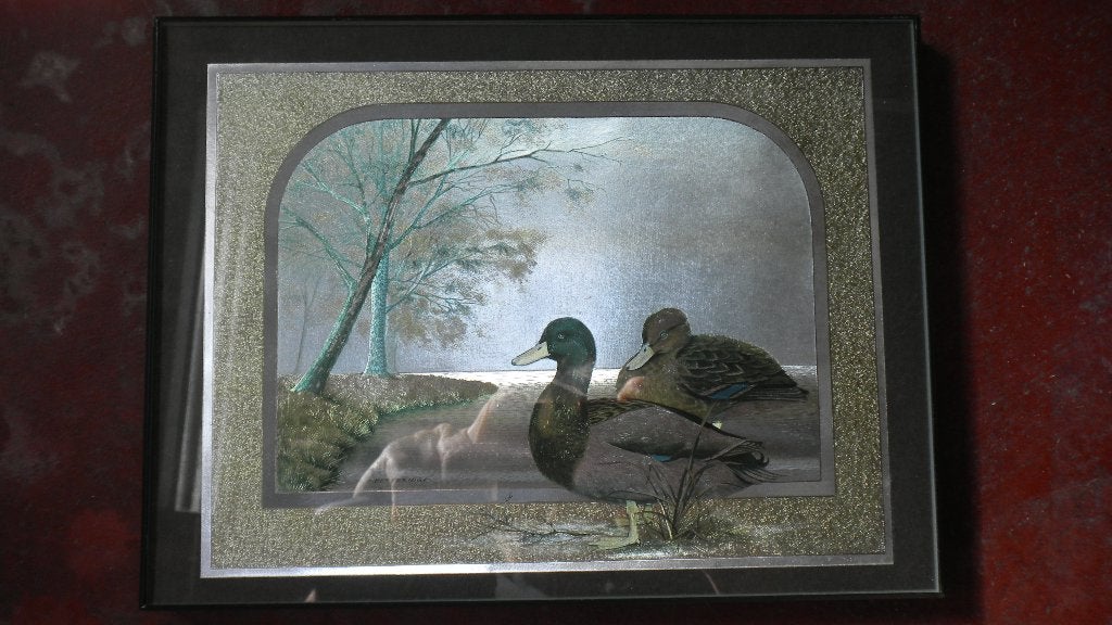 F.A. Betteridge waterschilderij, Ophalen, Overige technieken, Dieren, Papier