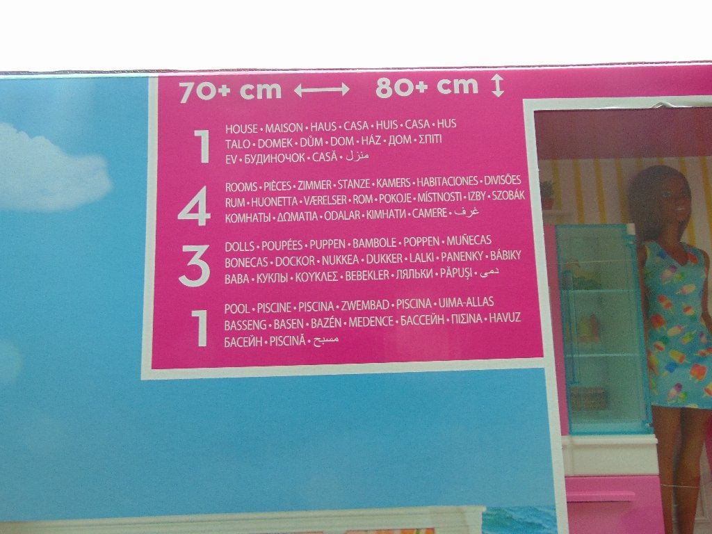 Barbie Zomerhuis incl 3 barbie's, Mattel , zwembad, glijbaan, Kinderen en Baby's, Ophalen of Verzenden, Nieuw, Barbie