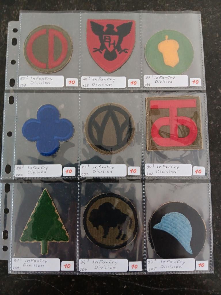 Us ww2 patches, Ophalen of Verzenden