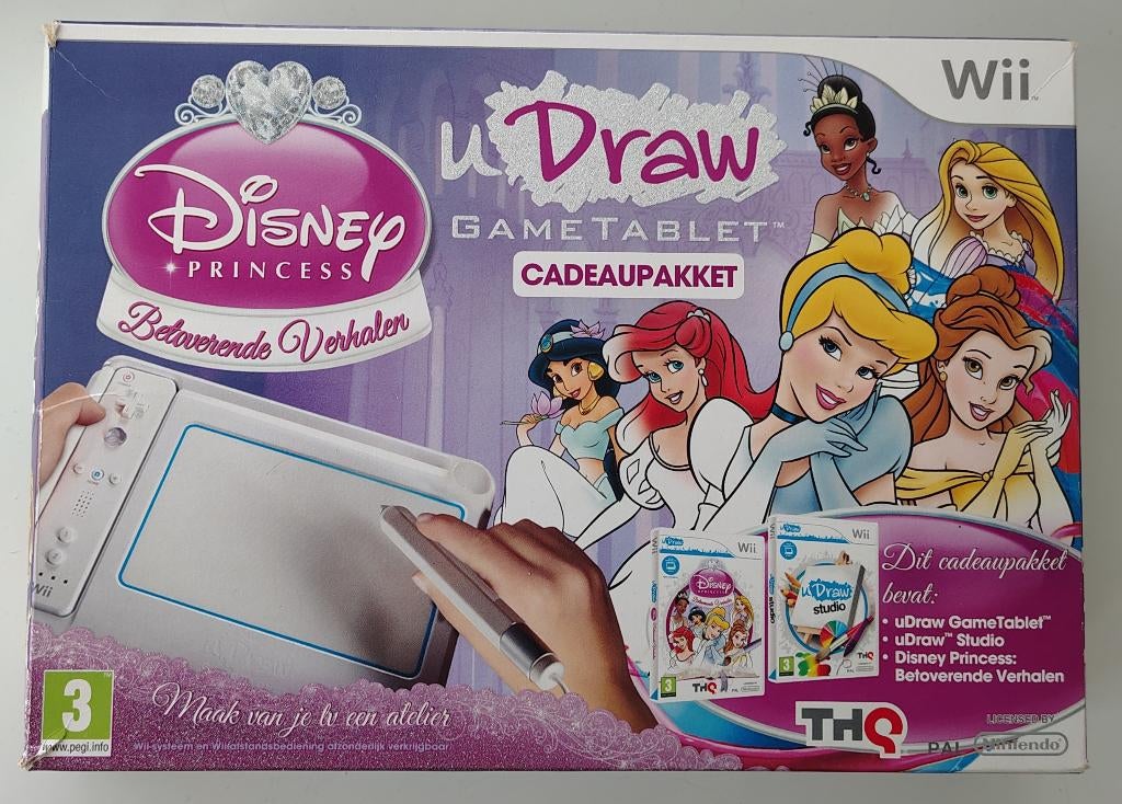 Wii uDraw Gametablet met 2 games, Games en Spelcomputers, Puzzel en Educatief, Gebruikt, 1 speler, Eén computer