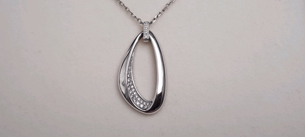 Sterling zilveren 925 ketting met hanger, nieuwstaat, Nieuw, Ophalen of Verzenden, Zilver, Zilver
