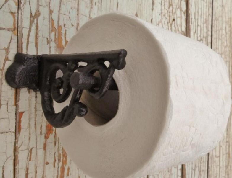 Wc Rolhouder - Gietijzer  Toiletrolhouder Landelijk, Huis en Inrichting, Ophalen of Verzenden, Nieuw, Bruin, Overige typen