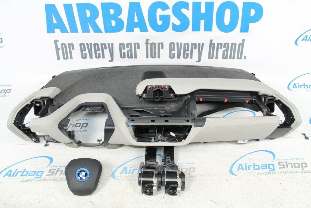 Airbag kit Tableau de bord cuir couture beige BMW i3 2017-.., Autos : Pièces & Accessoires, Enlèvement ou Envoi, Utilisé