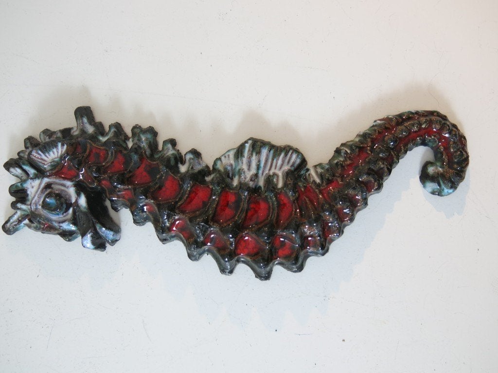 Hippocampe vintage en céramique, vers 1970., Antiquités & Art, Enlèvement ou Envoi