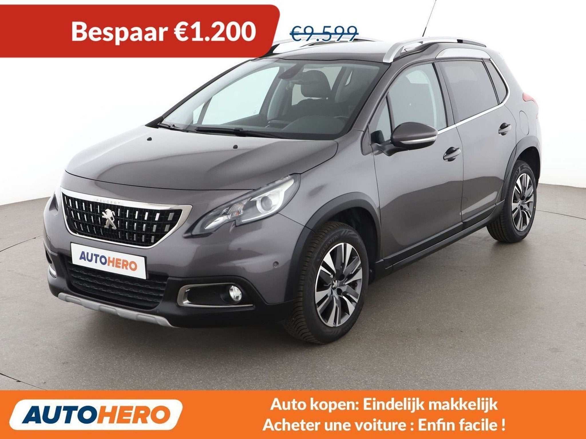 Peugeot 2008 1.6 Blue-HDi Allure (bj 2017), Auto's, Voorwielaandrijving, 1330 kg, Gebruikt, Zwart