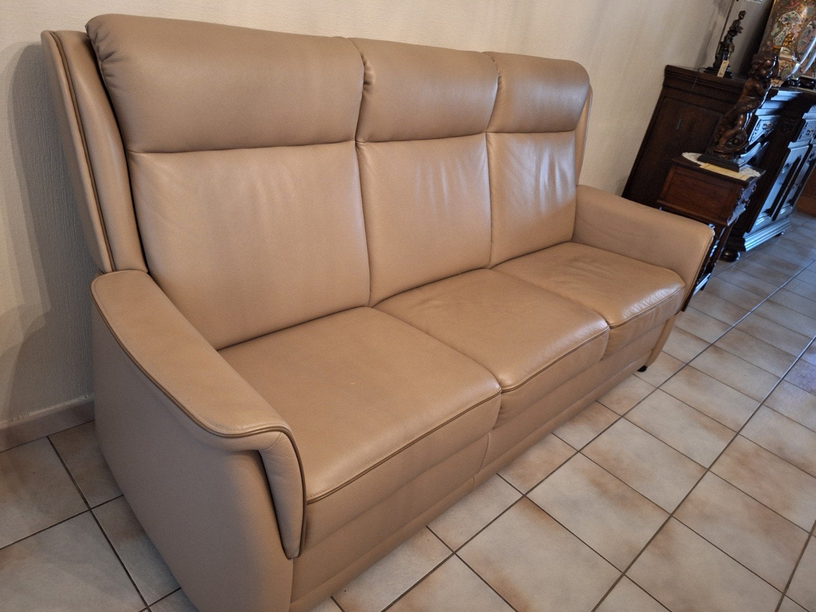 cuir de salon, Maison & Meubles, Enlèvement, Utilisé, Cuir