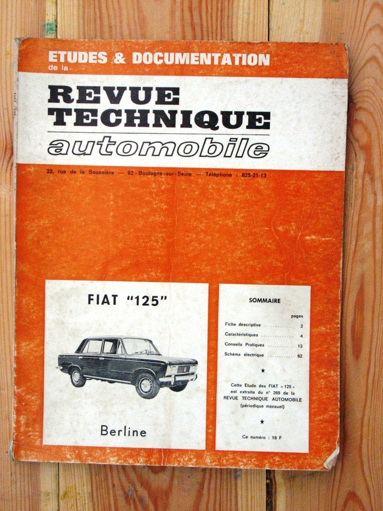 RTA FIAT 125, Enlèvement ou Envoi