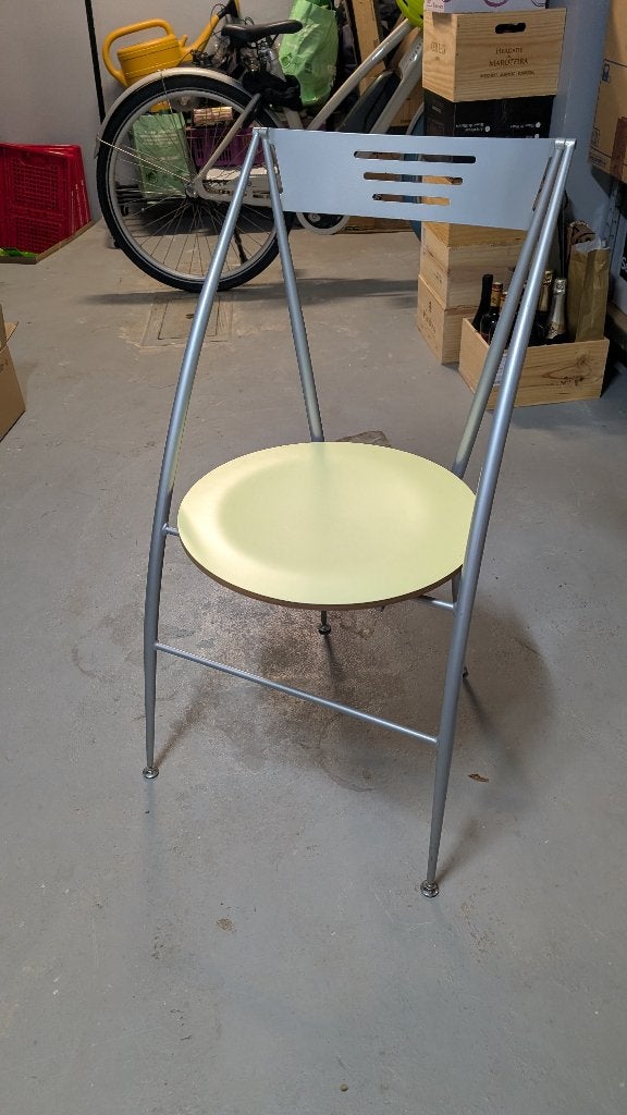 Eigentijdse opvouwbare stoelen (jaren 90), Huis en Inrichting, Stoelen, Ophalen, Vier, Grijs, Hout
