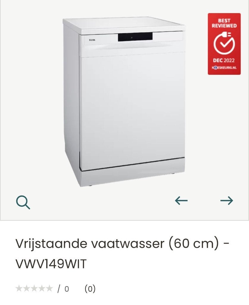 Vaatwas Etna, Electroménager, 85 à 90 cm, Enlèvement, Utilisé, Autoportant