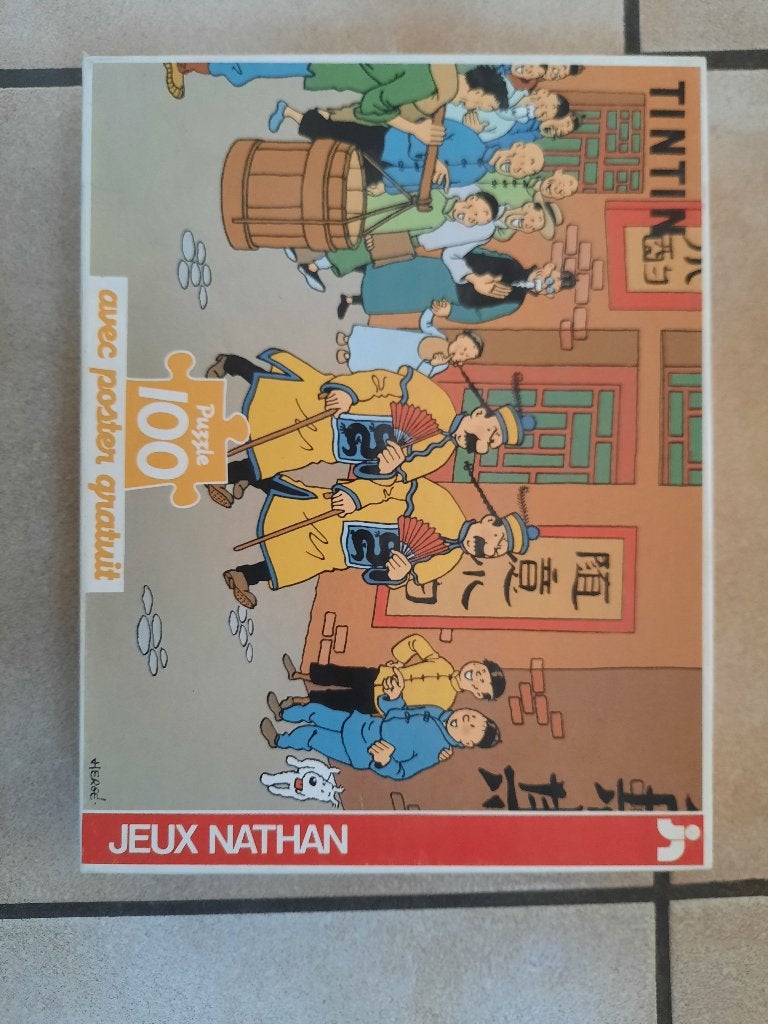 Kuifje puzzel 100  stuks - De blauwe Lotus, Le Lotus bleu, Ophalen of Verzenden, Zo goed als nieuw