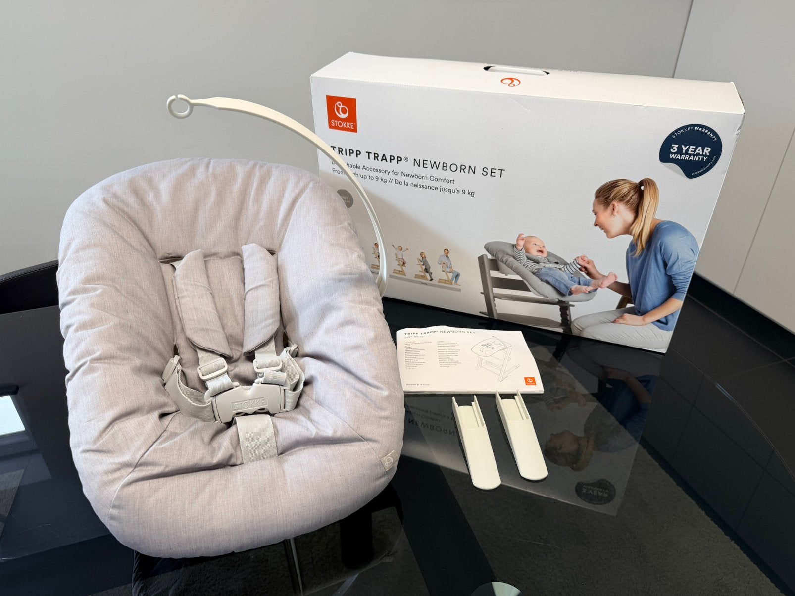 Stokke Tripp Trapp Newborn set V2, Enlèvement ou Envoi, Comme neuf, Chaise de table, Ceinture(s)