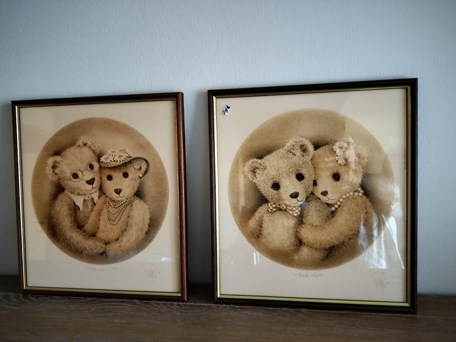 kaders knusse beertjes, Ophalen, Bruin, Ingelijst werk, Zo goed als nieuw